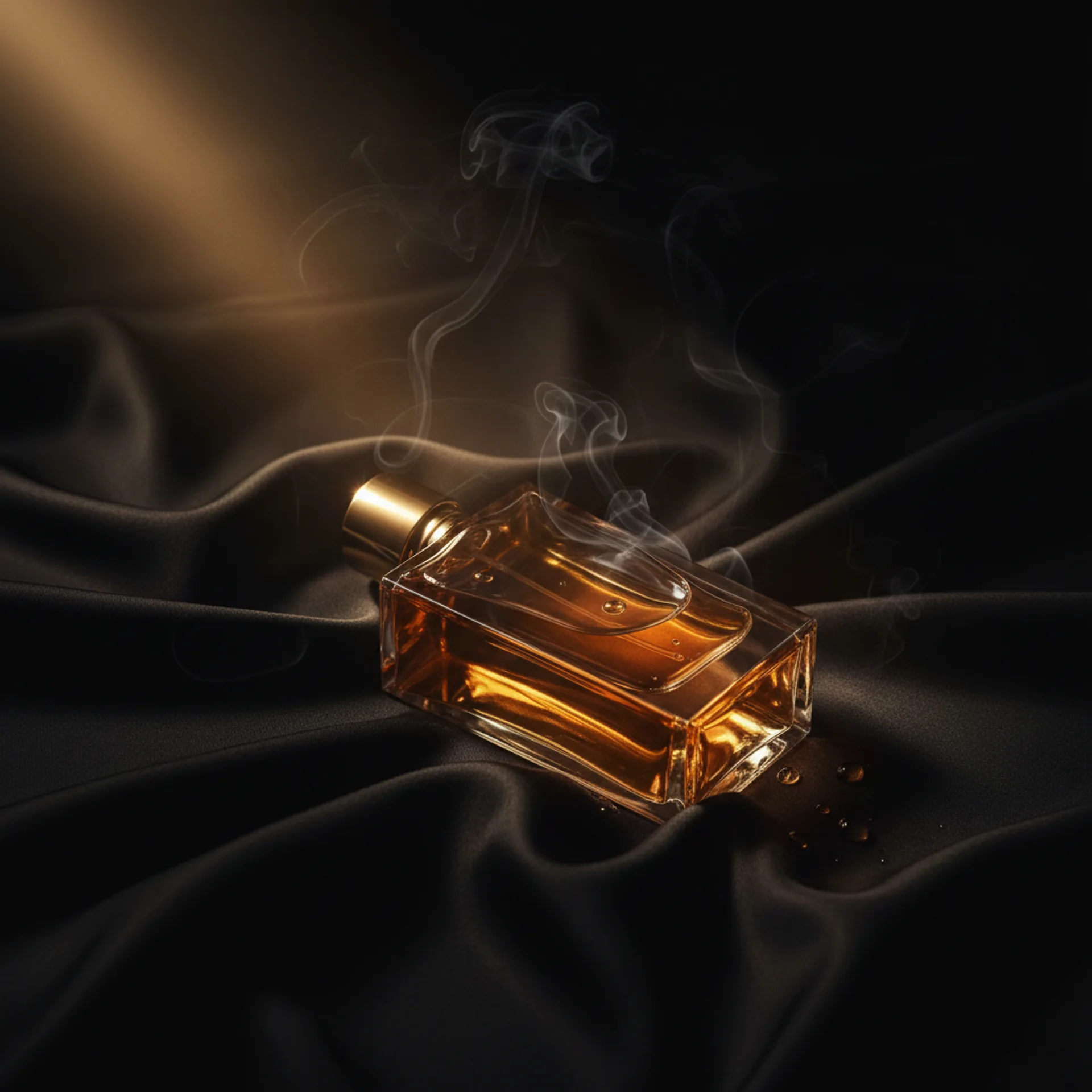 Nocturne bottle on black silk
